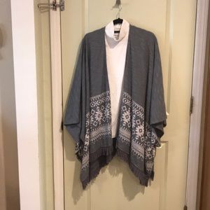 Cardigan and mock turtle neck